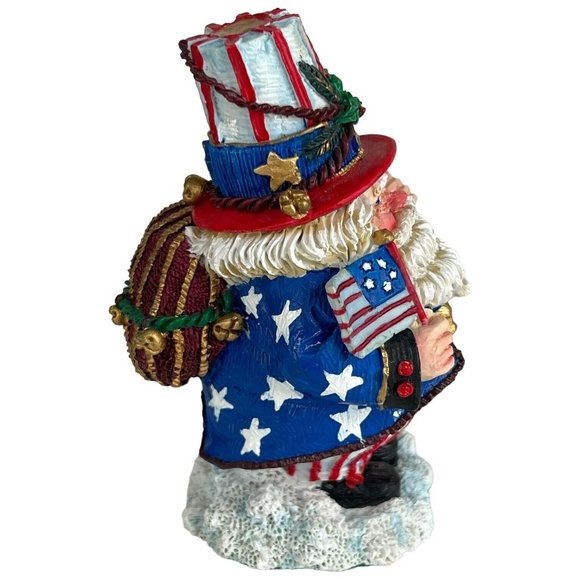 1994 Crinkle Claus American Santa Figurine Christmas Possible Dream Uncle Sam - Picture 4 of 8
